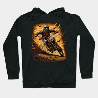 Skeleton riding a motorcycle Hoodie